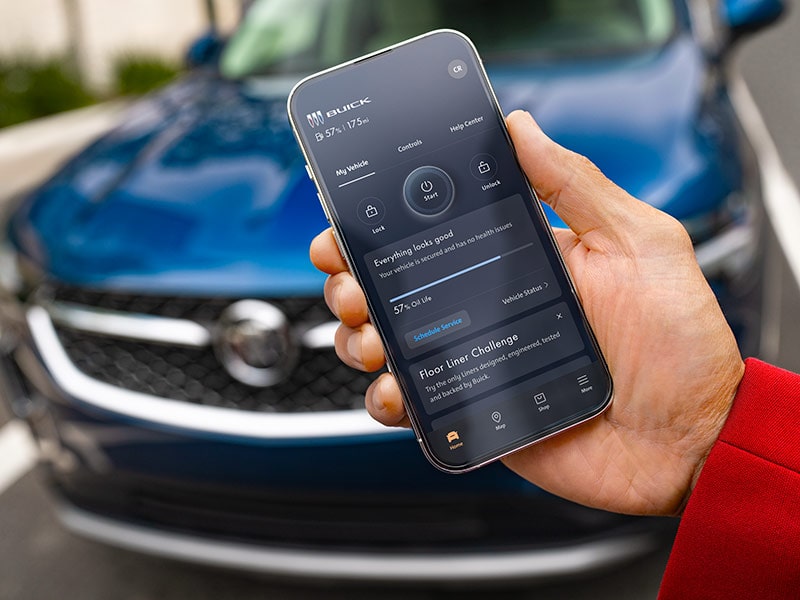 MyBuick mobile app screen display on phone