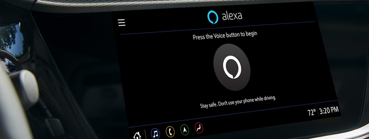 The Amazon Alexa Being Displayed on the Buick Infotainment System