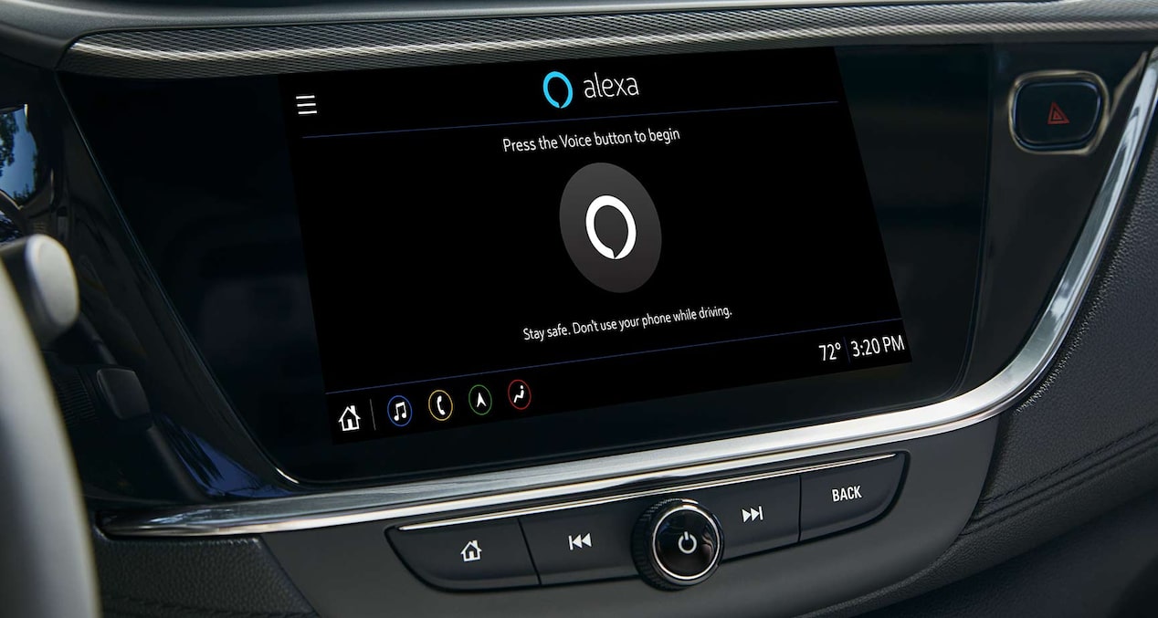 The Amazon Alexa Built-In App Being Displayed on the Buick Infotainment System