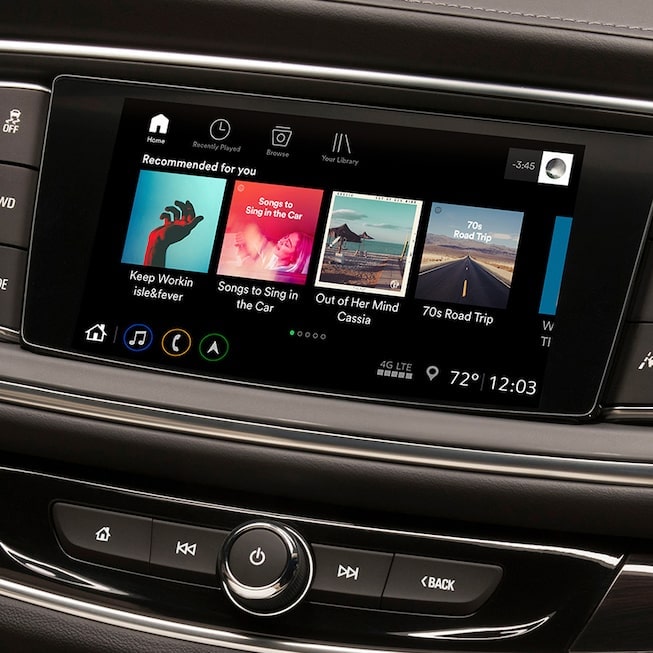 Spotify Being Displayed on the Buick Infotainment System