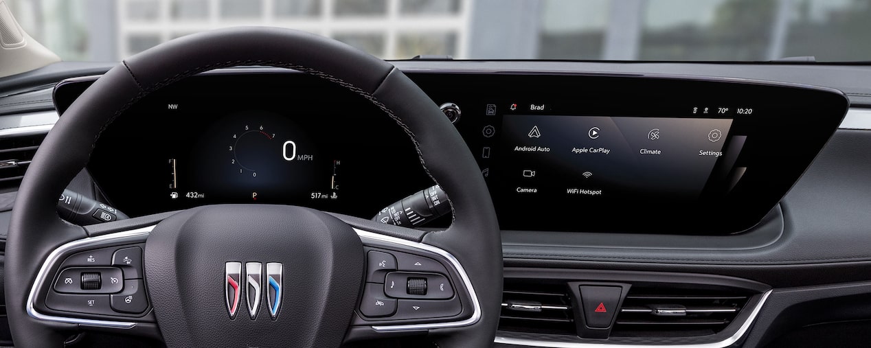 Close-up on the Buick Infotainment System Main Menu