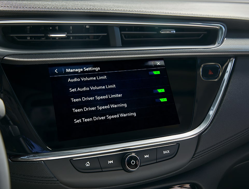 2020 Buick with Teen Driver Settings on Touch Screen