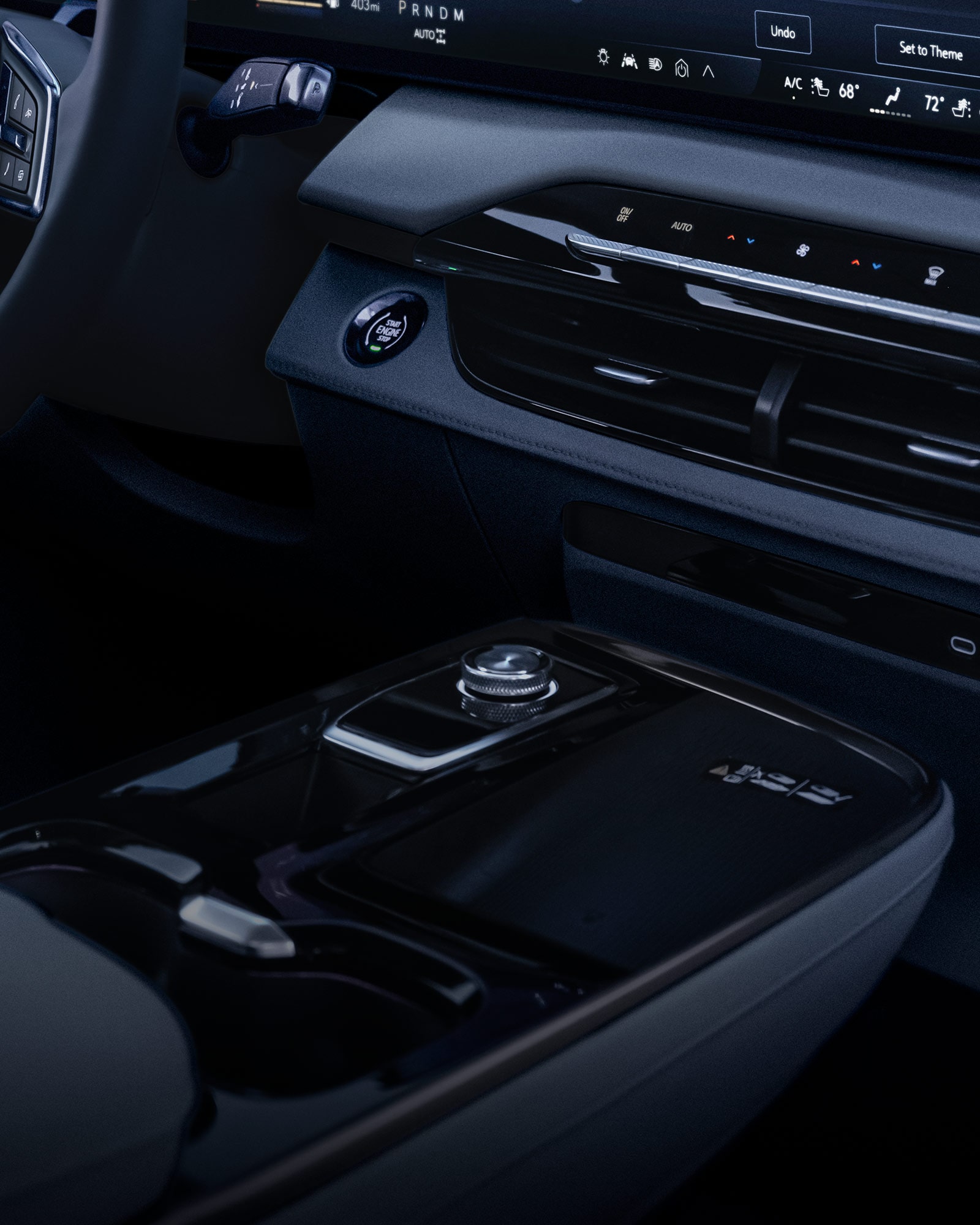 Close-up of the Control Panel and Gear Panel for 2026 Buick Enclave